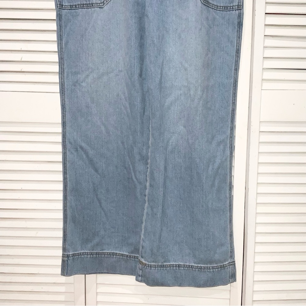 Universal Thread Light Wash Wide Leg Overalls - Picture 3 of 5